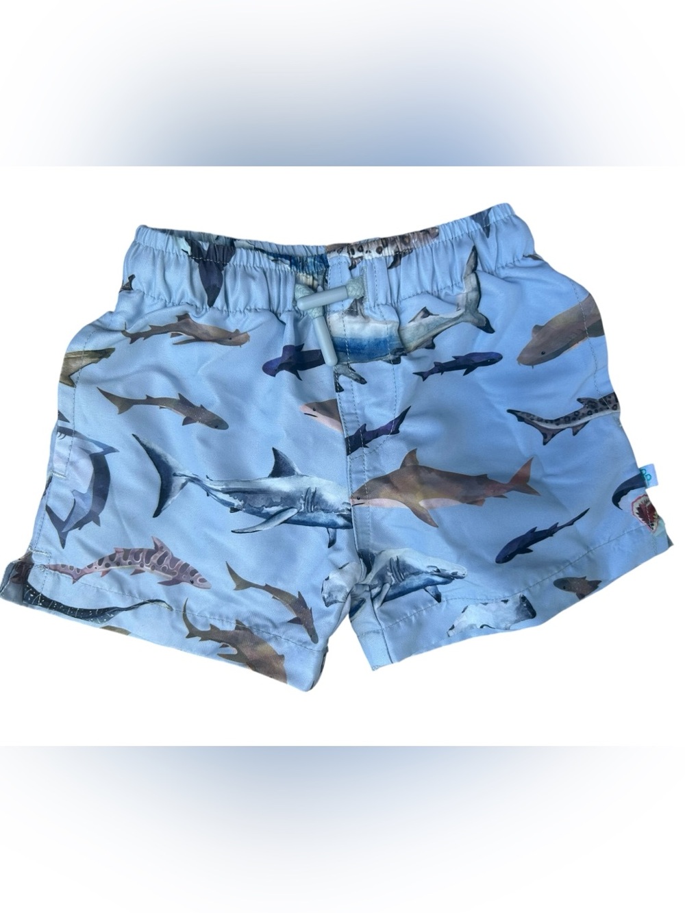 Posh Peanut Boys‎ Maverick Printed Swim Trunk Sharks Ocean Baby Swimsuit 3-6 Mos